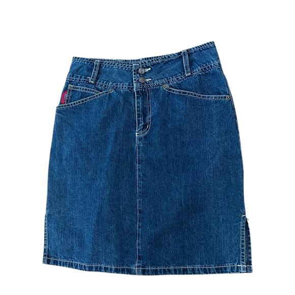 Vintage Y2K Baxis Jean Denim Skirt Made in USA | Waist 28” - - Picture 5 of 5